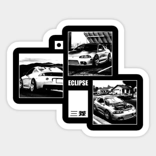 MITSUBISHI ECLIPSE D30 Black 'N White Archive (Black Version) Sticker